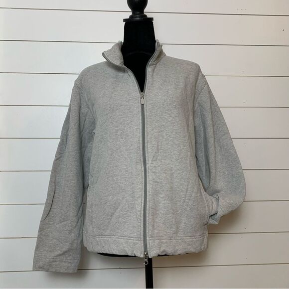 Pendleton Originals Gray full zip fleece jacket womans L outdoors hiking core - Picture 1 of 11
